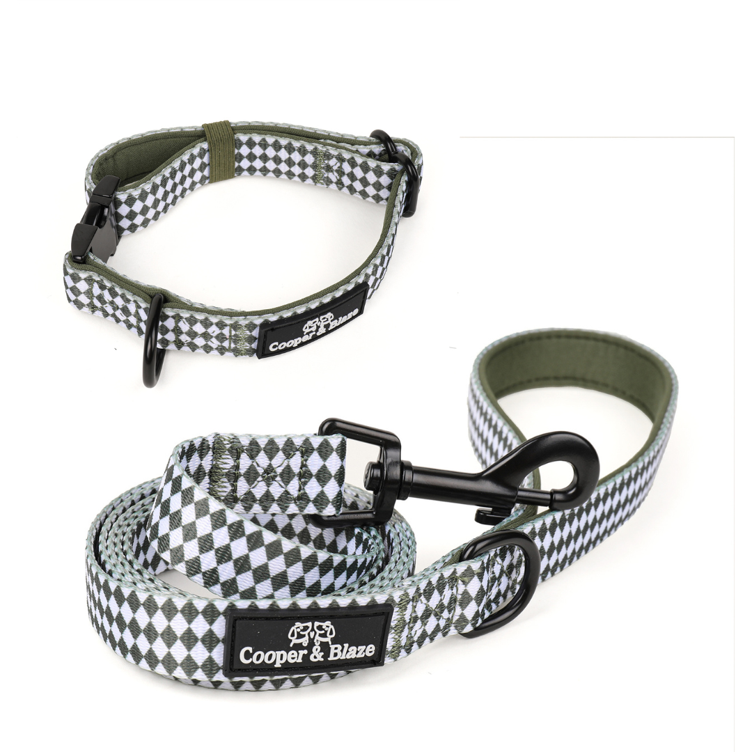 Olive Check Walking Set