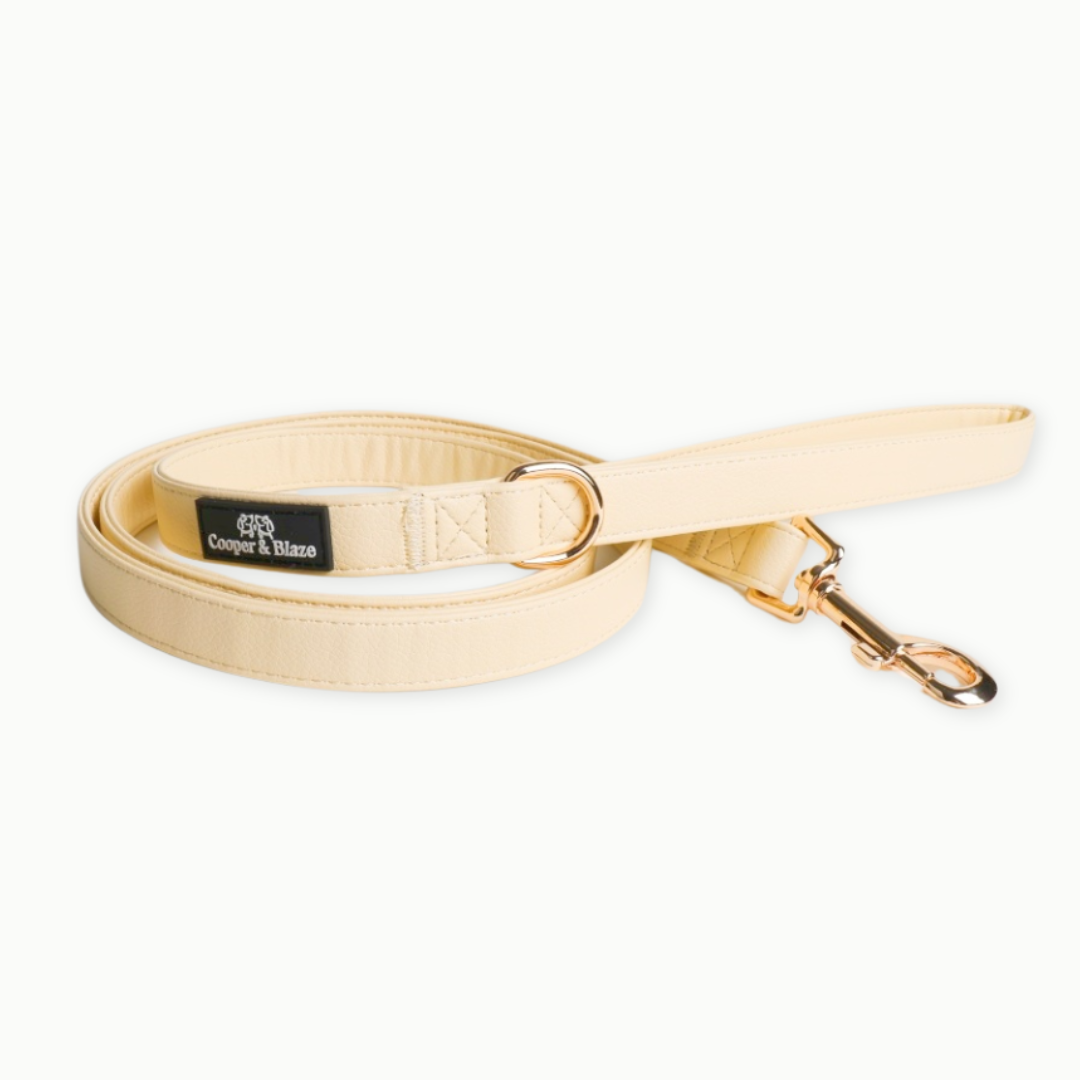 Butter Yellow Vegan Leather Leash