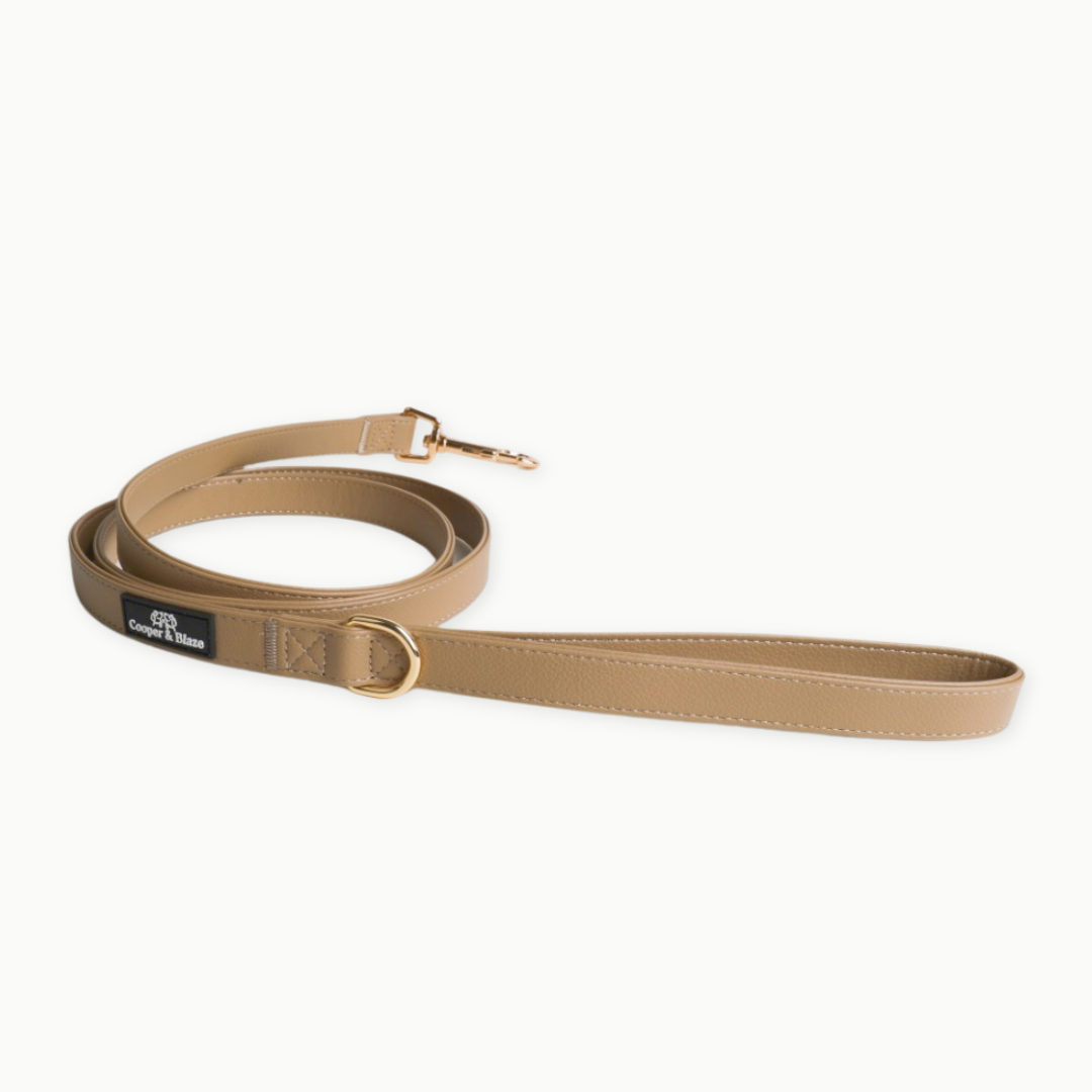 Classic Taupe Vegan Leather Leash