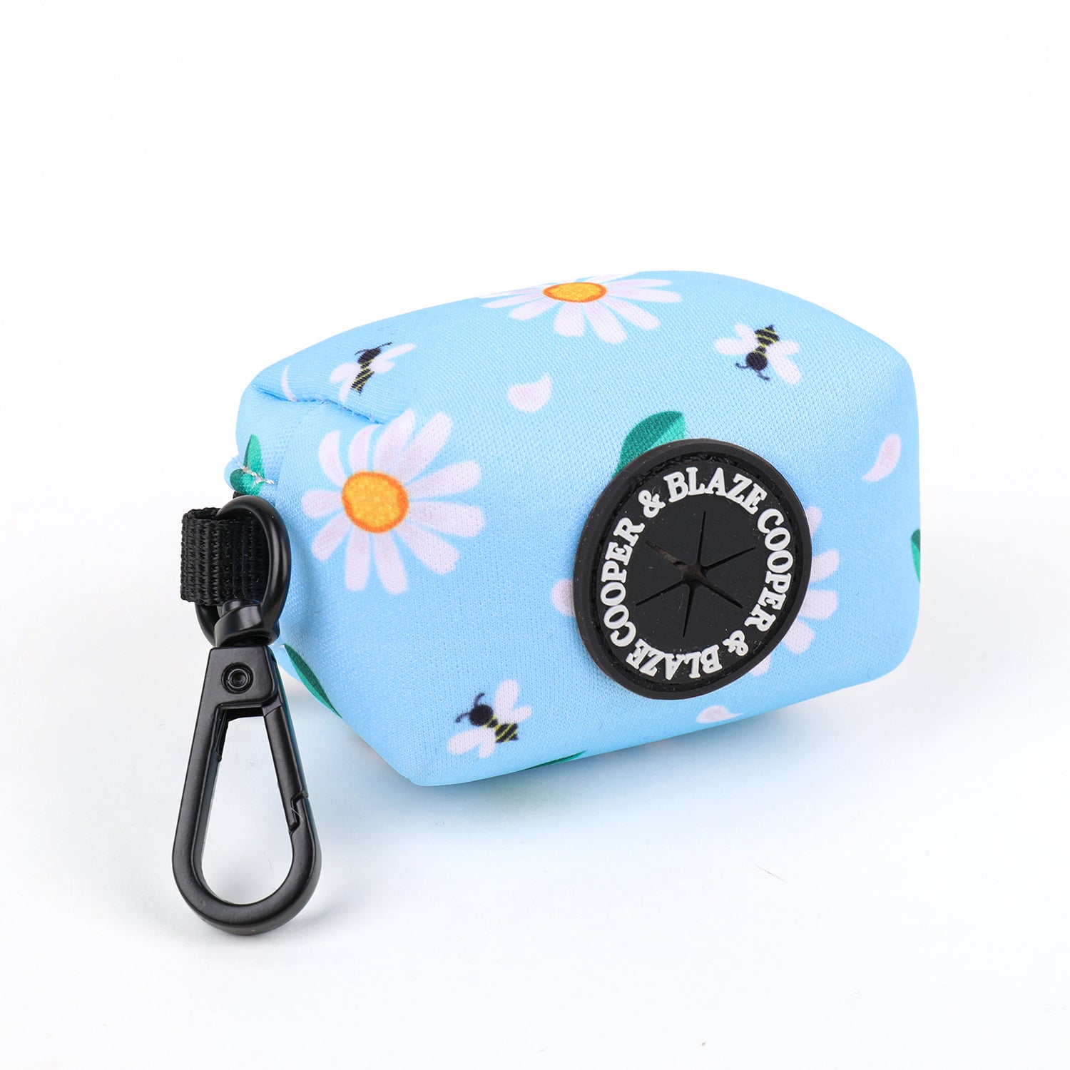 Blue Daisy Poop Bag Holder